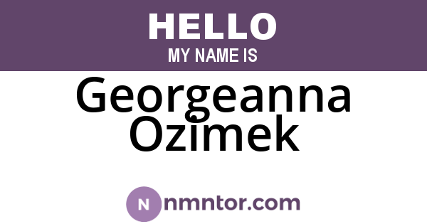 Georgeanna Ozimek