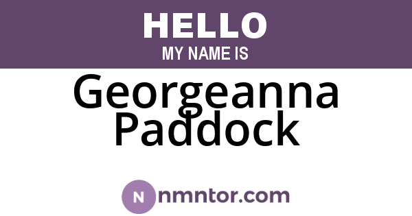 Georgeanna Paddock