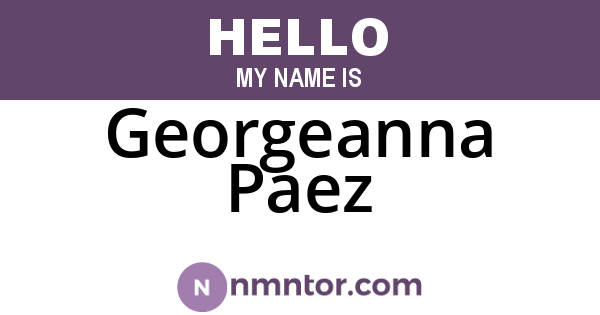 Georgeanna Paez