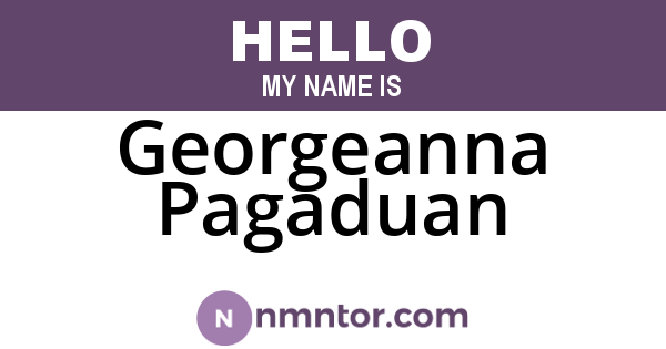 Georgeanna Pagaduan