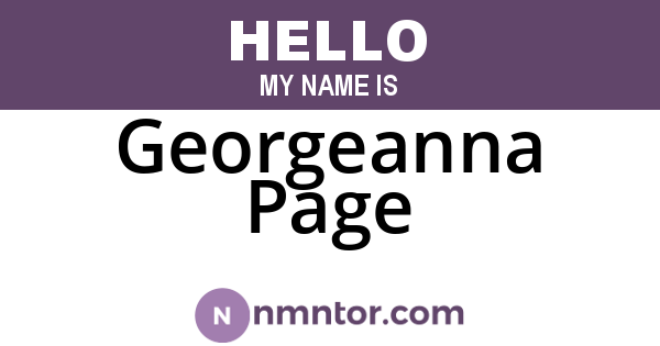 Georgeanna Page