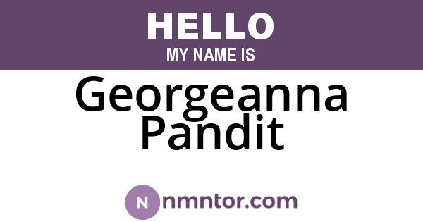 Georgeanna Pandit