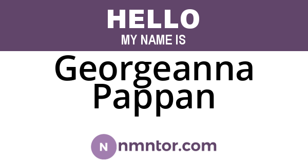 Georgeanna Pappan