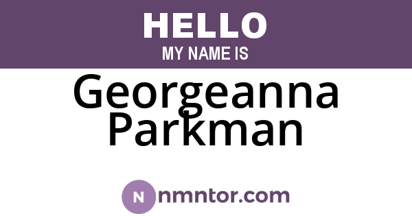 Georgeanna Parkman