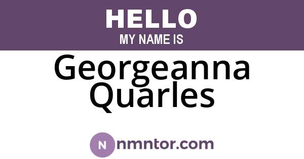 Georgeanna Quarles