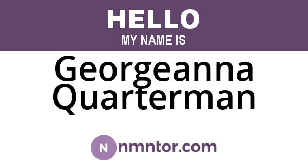 Georgeanna Quarterman