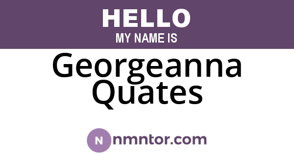 Georgeanna Quates