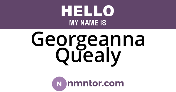 Georgeanna Quealy
