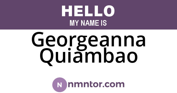 Georgeanna Quiambao