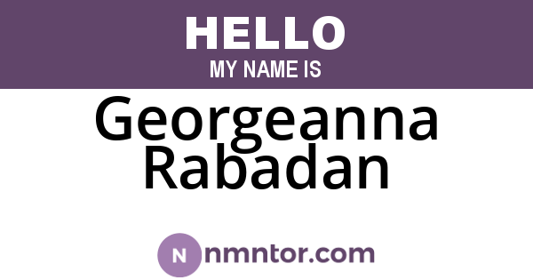 Georgeanna Rabadan
