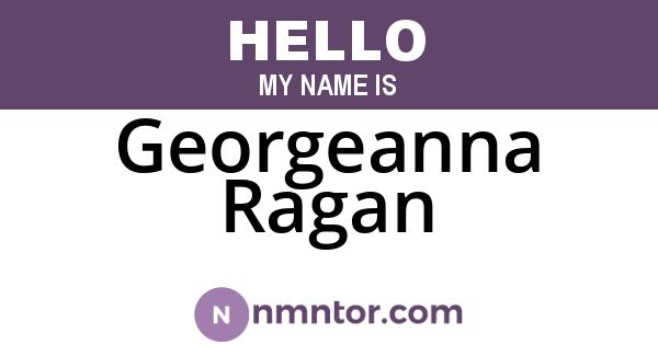 Georgeanna Ragan