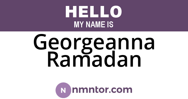 Georgeanna Ramadan