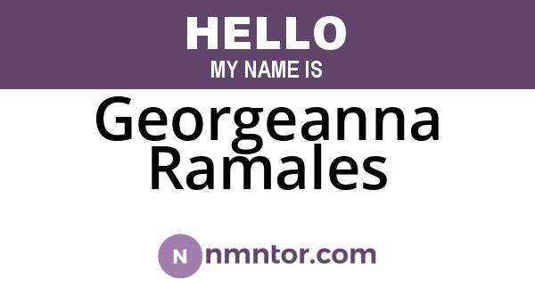 Georgeanna Ramales