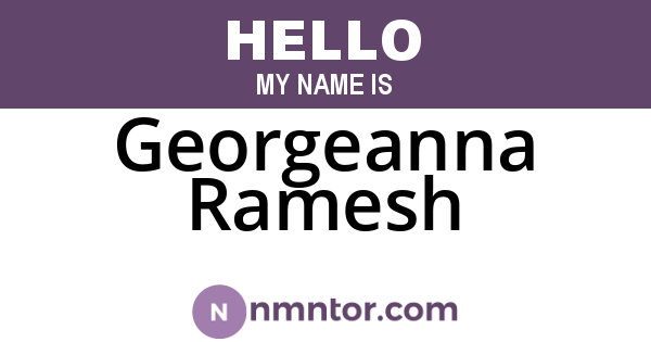Georgeanna Ramesh