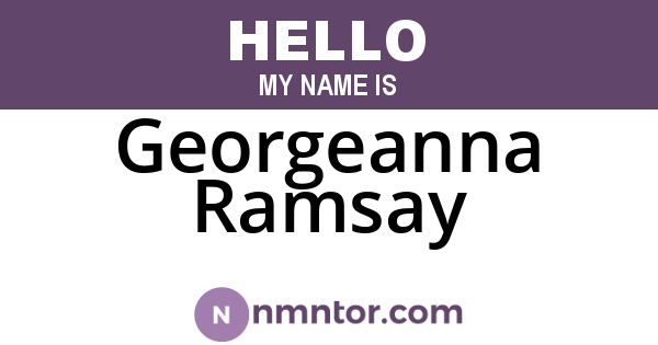 Georgeanna Ramsay