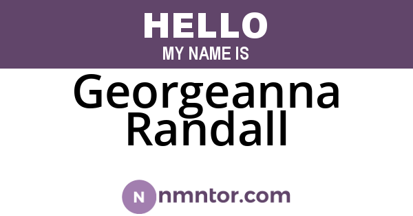 Georgeanna Randall