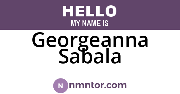 Georgeanna Sabala