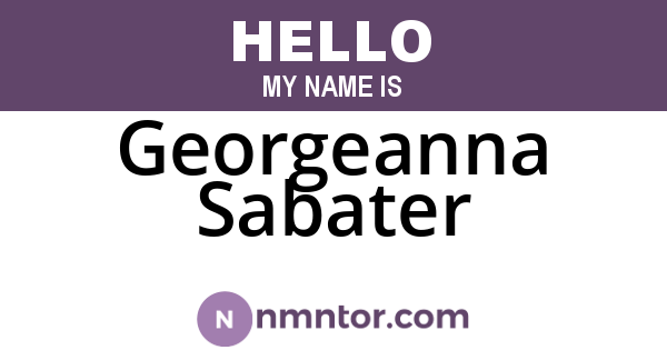 Georgeanna Sabater