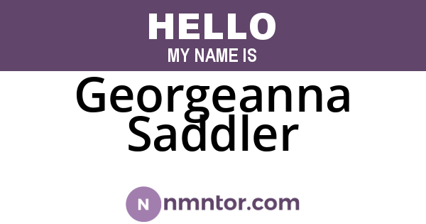 Georgeanna Saddler