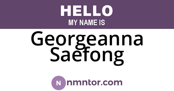 Georgeanna Saefong