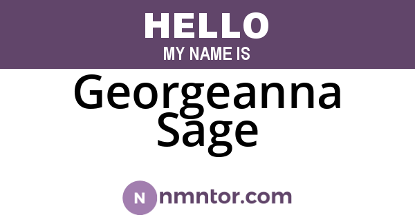 Georgeanna Sage