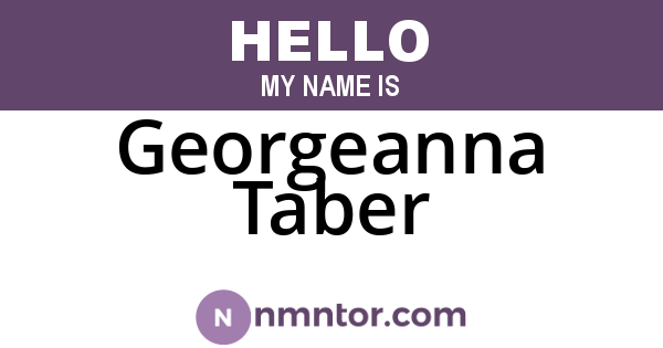 Georgeanna Taber