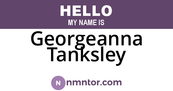 Georgeanna Tanksley