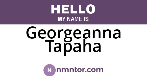 Georgeanna Tapaha