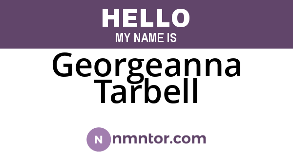 Georgeanna Tarbell