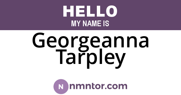Georgeanna Tarpley