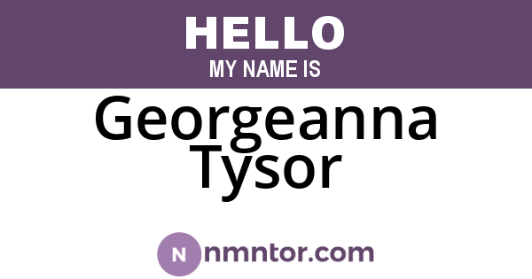Georgeanna Tysor