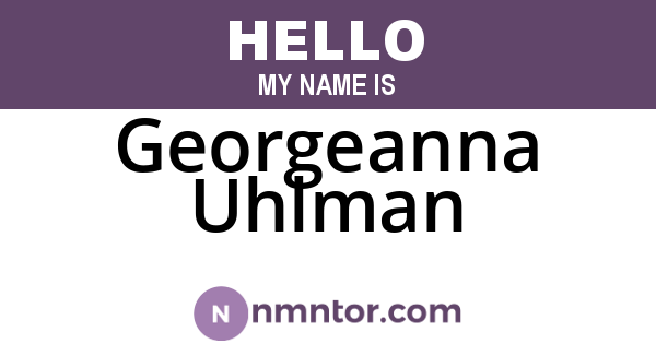Georgeanna Uhlman