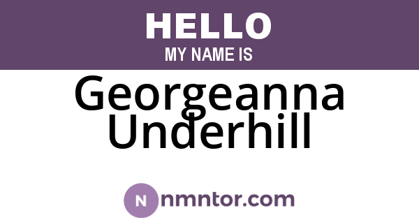 Georgeanna Underhill