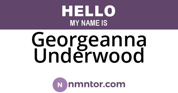 Georgeanna Underwood