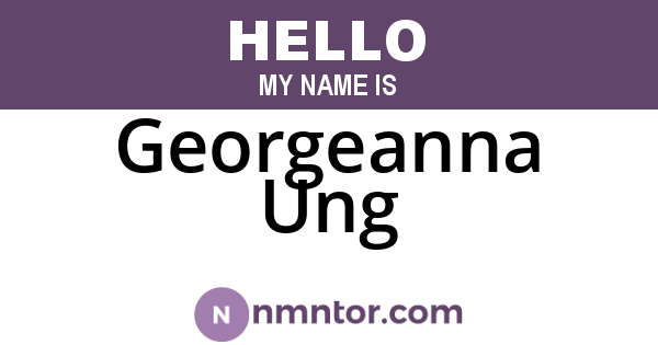 Georgeanna Ung