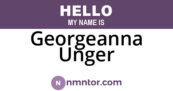 Georgeanna Unger