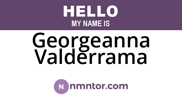 Georgeanna Valderrama