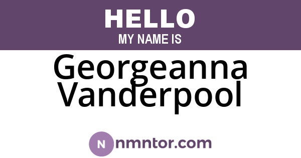 Georgeanna Vanderpool