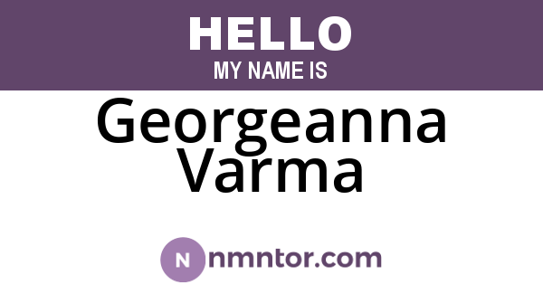 Georgeanna Varma