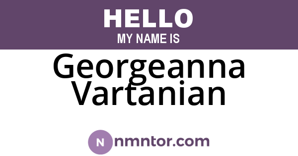 Georgeanna Vartanian