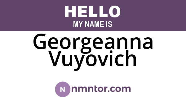 Georgeanna Vuyovich