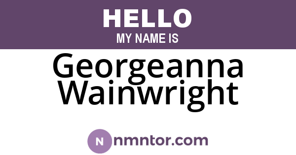 Georgeanna Wainwright