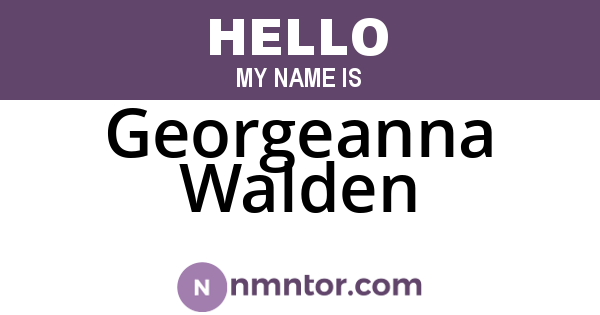 Georgeanna Walden