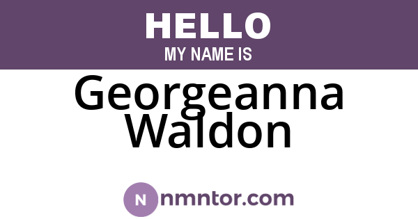 Georgeanna Waldon