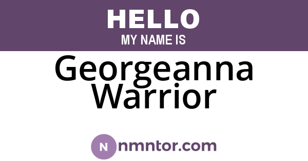 Georgeanna Warrior