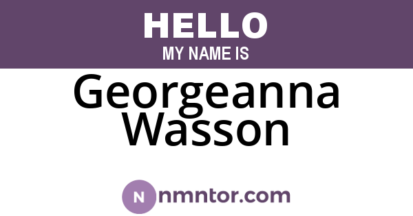 Georgeanna Wasson