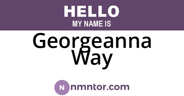 Georgeanna Way