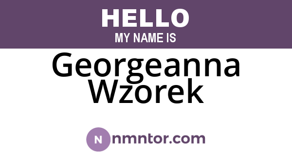 Georgeanna Wzorek