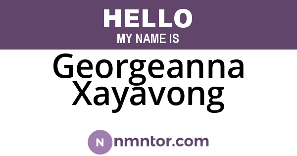 Georgeanna Xayavong