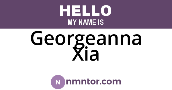 Georgeanna Xia